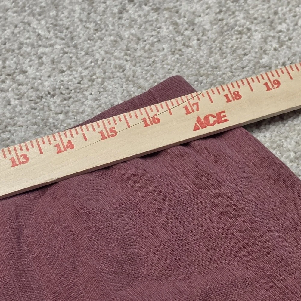 Garnet Hill‎ Women's Mauve Knit Sleep Pajama Set Shorts T Shirt Cotton Blend XL